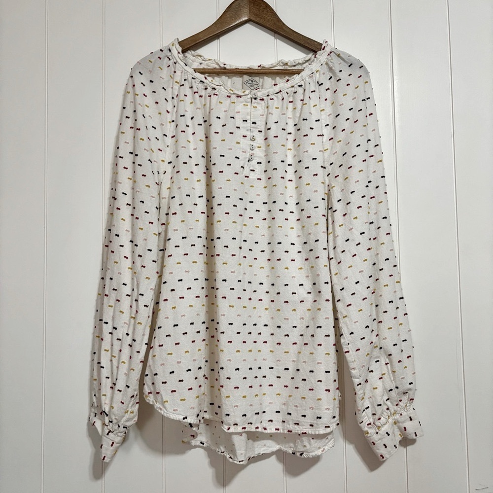 St. John’s Bay Textured Swiss Dot Pullover Top size 2X